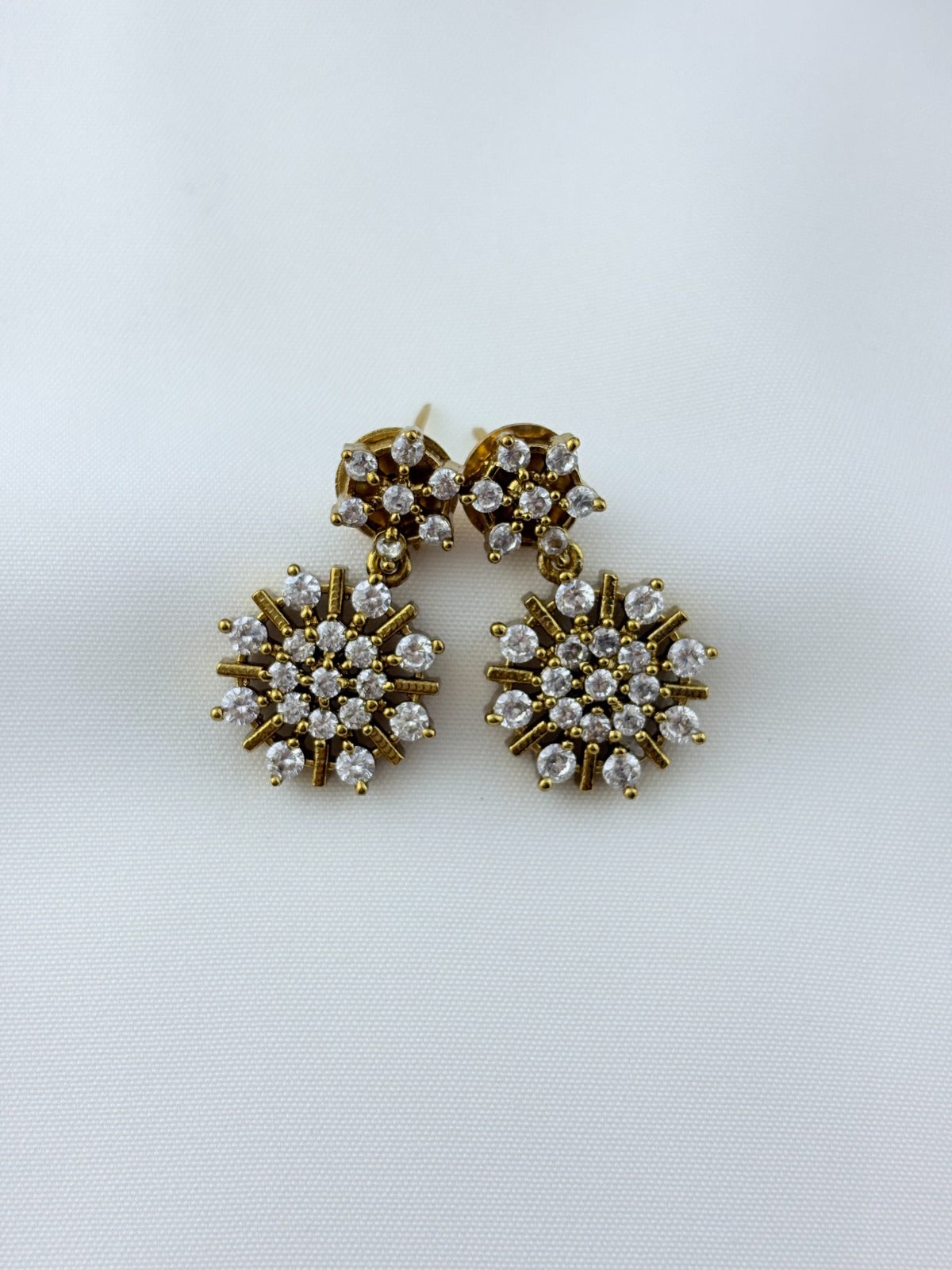 Elegant design with timeless charm premium matte finish AD necklace with earrings