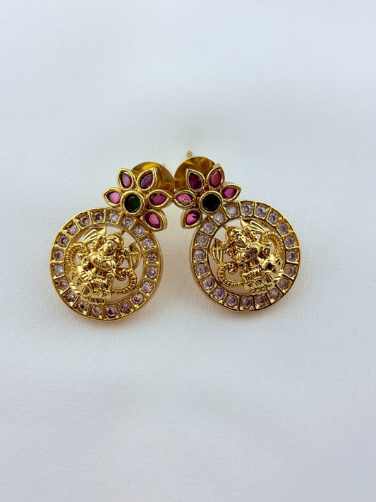 Temple - inspired design premium matte finish chain with earrings