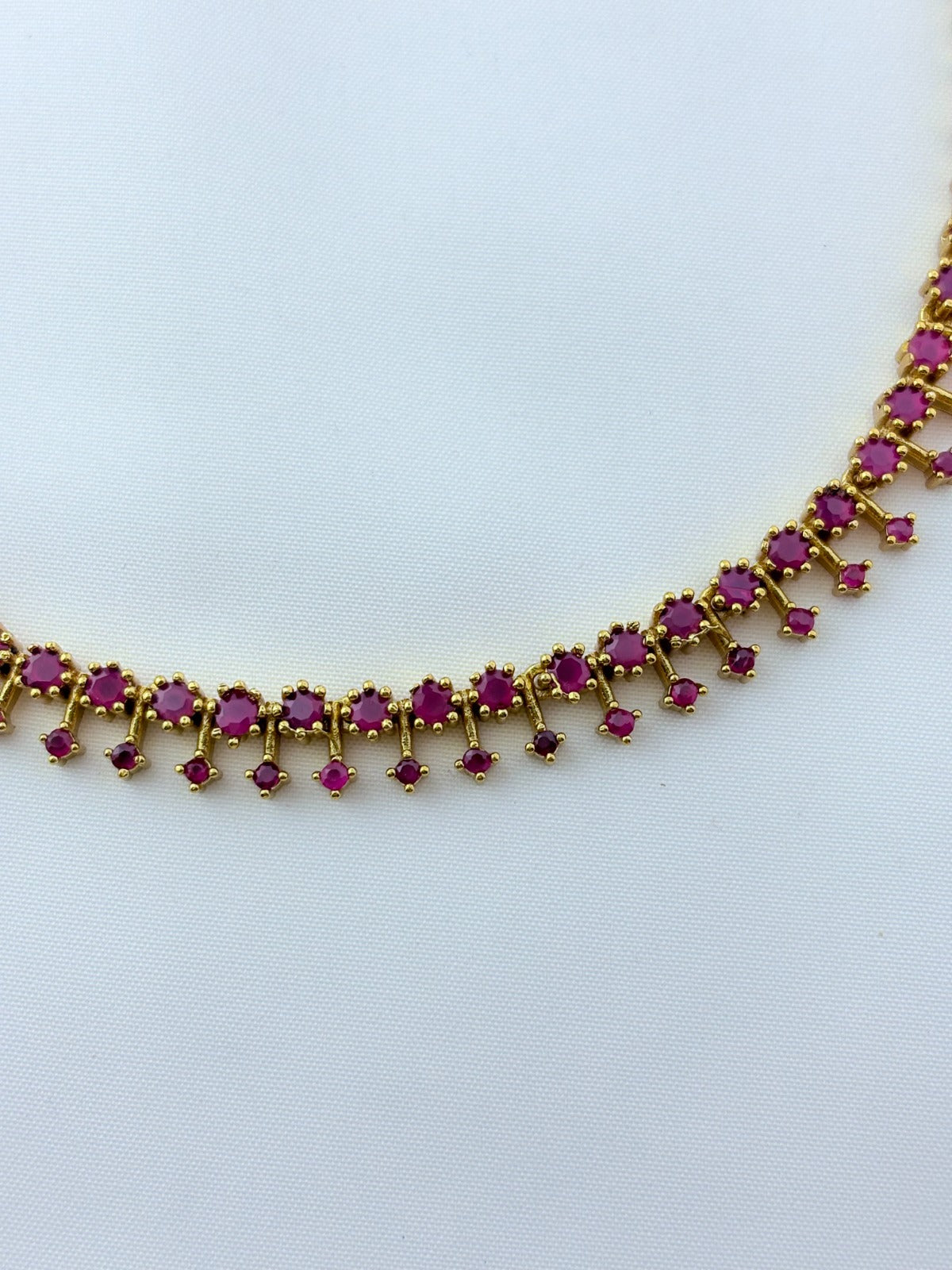 Premium matte finish AD stone necklace with matching earrings