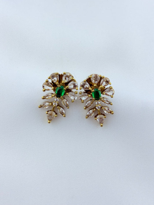 Elegant matte antique polish necklace adorned with sparkling CZ stones