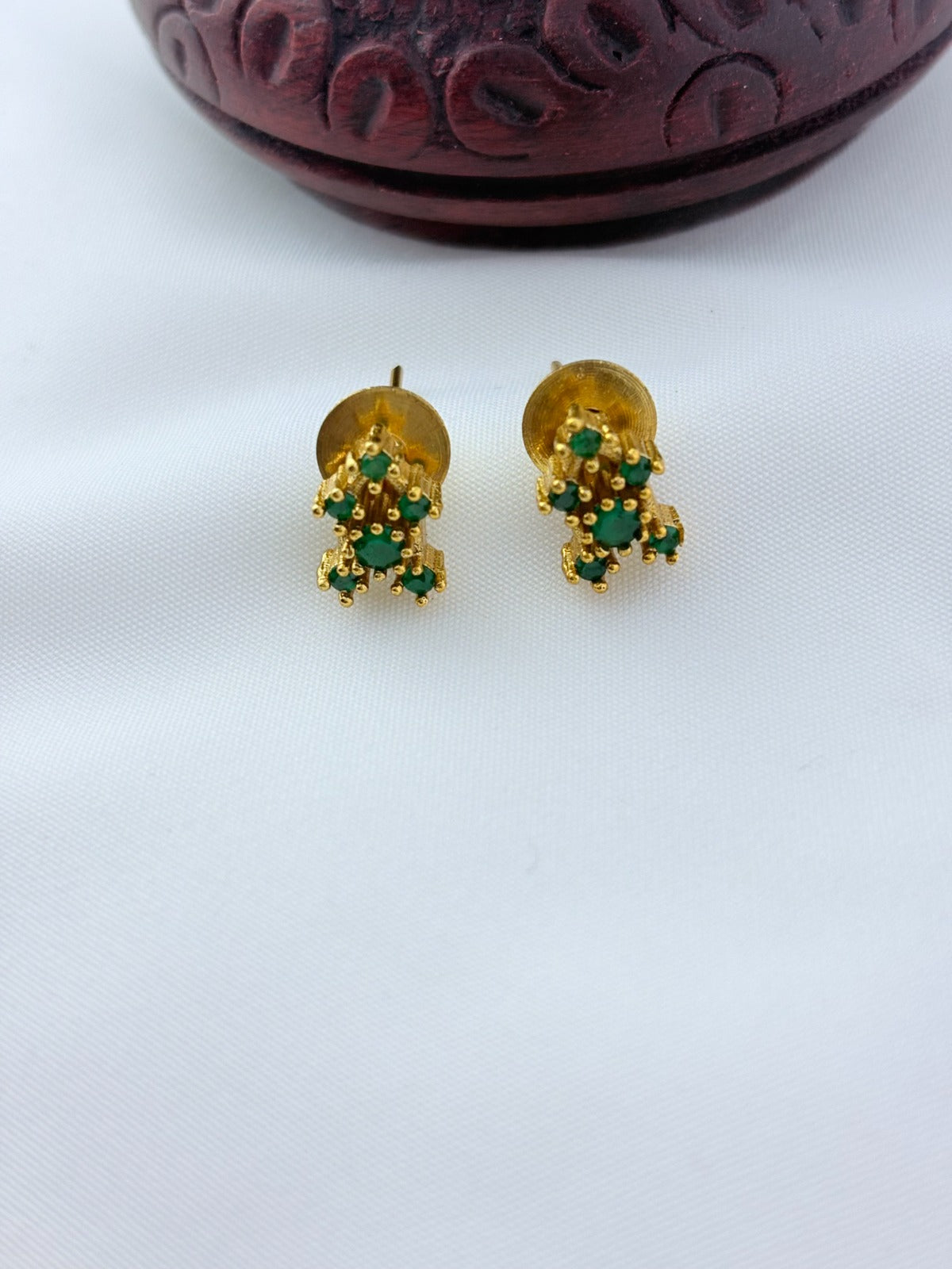 Premium matte finish AD stone necklace with matching earrings