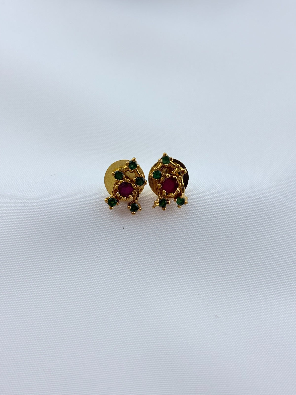 Premium matte finish AD stone necklace with matching earrings