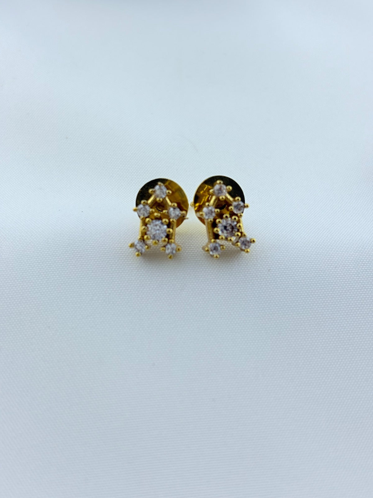 Premium matte finish AD stone necklace with matching earrings