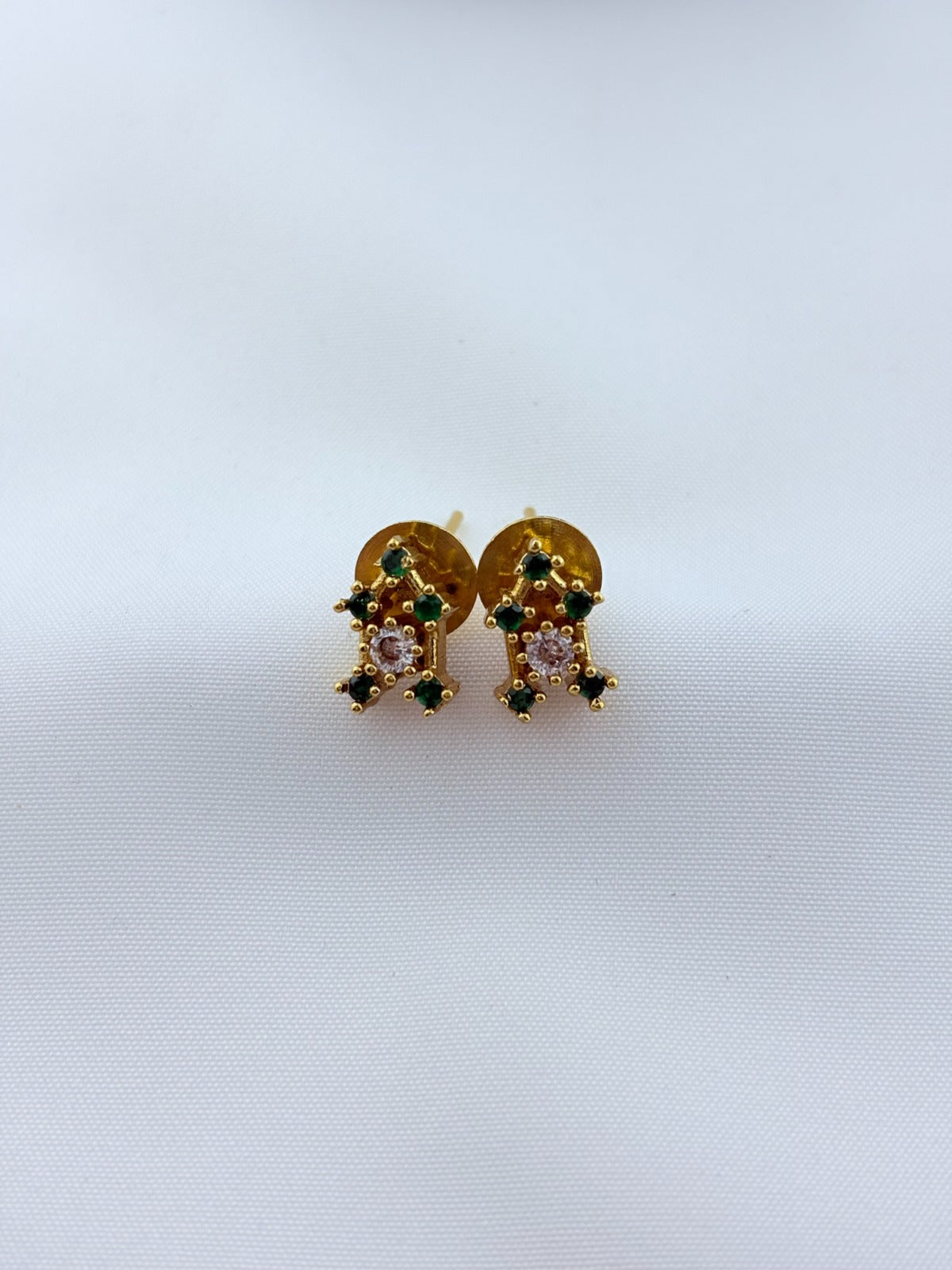 Premium matte finish AD stone necklace with matching earrings