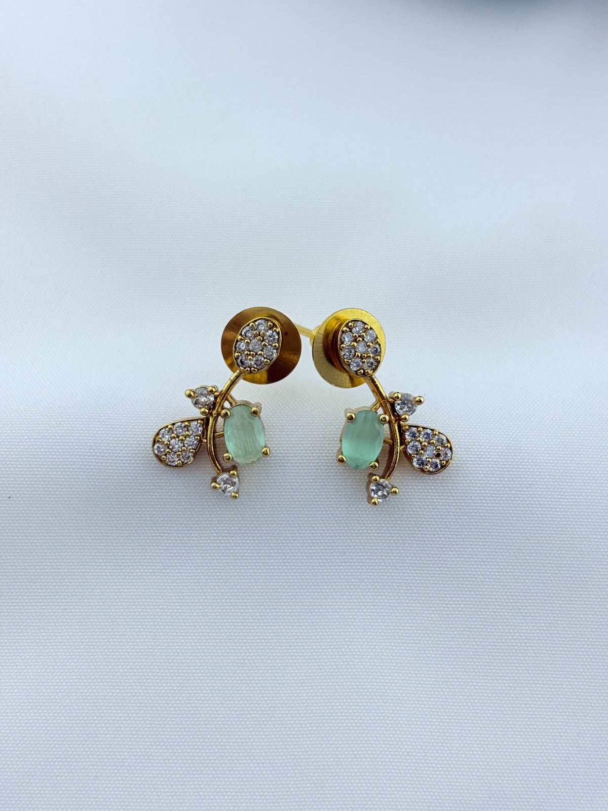 Premium matte finish AD stone necklace with perfectly matching earrings