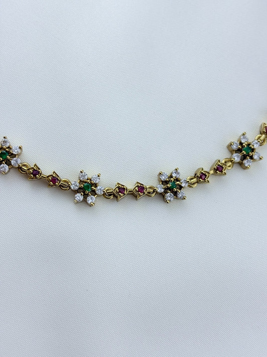 Elegant design with timeless charm premium matte finish AD necklace with earrings