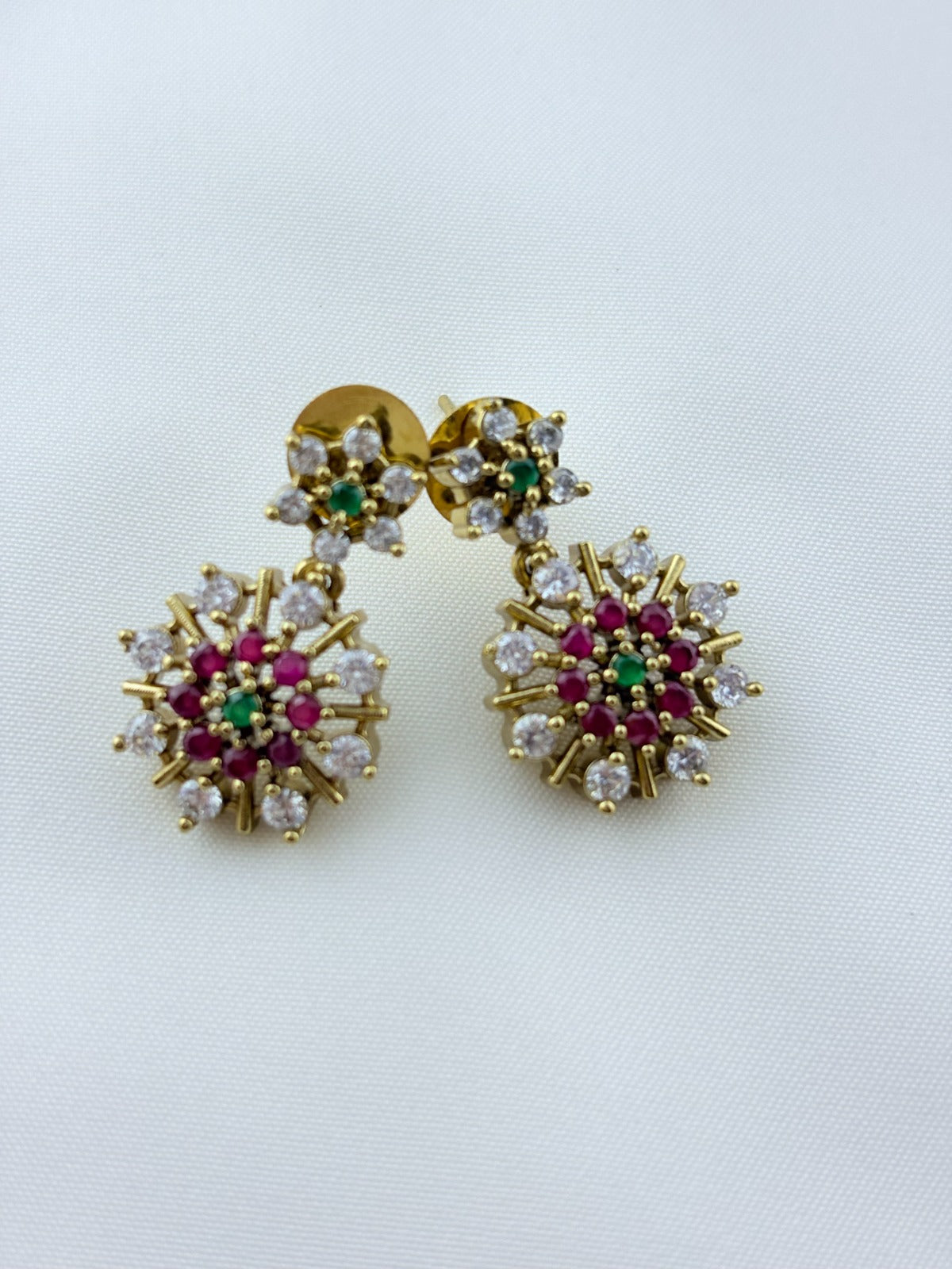 Elegant design with timeless charm premium matte finish AD necklace with earrings