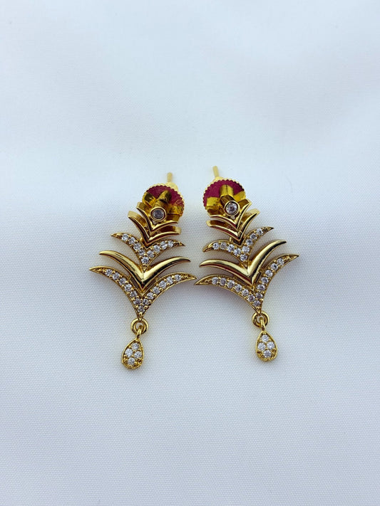 Trendy ad stylish necklace for modern elegance - Premium matte finish AD necklace with matching earrings