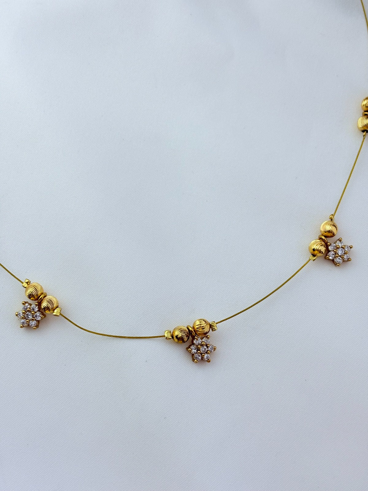 Premium invisible chain  adorned with AD stone drops