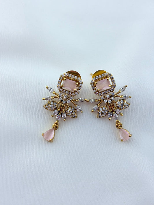 Classic stone necklace and earrings with premium matte texture