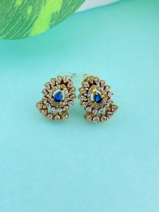 Premium matte finish AD pendant necklace with matching earrings - Latest design