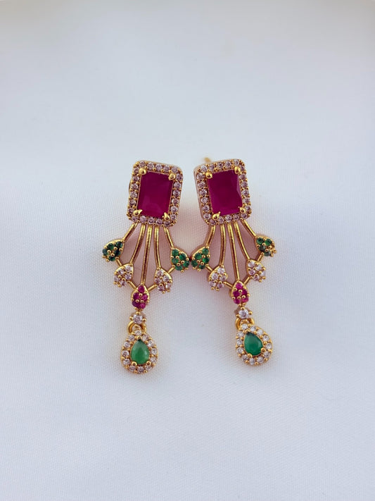 Premium hasli neckset crafted with classic AD stones - latest design with matching earrings