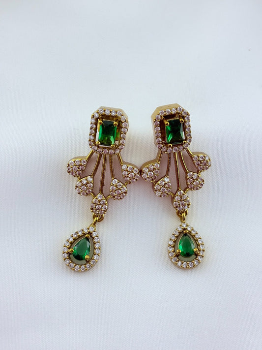 Premium hasli neckset crafted with classic AD stones - latest design with matching earrings