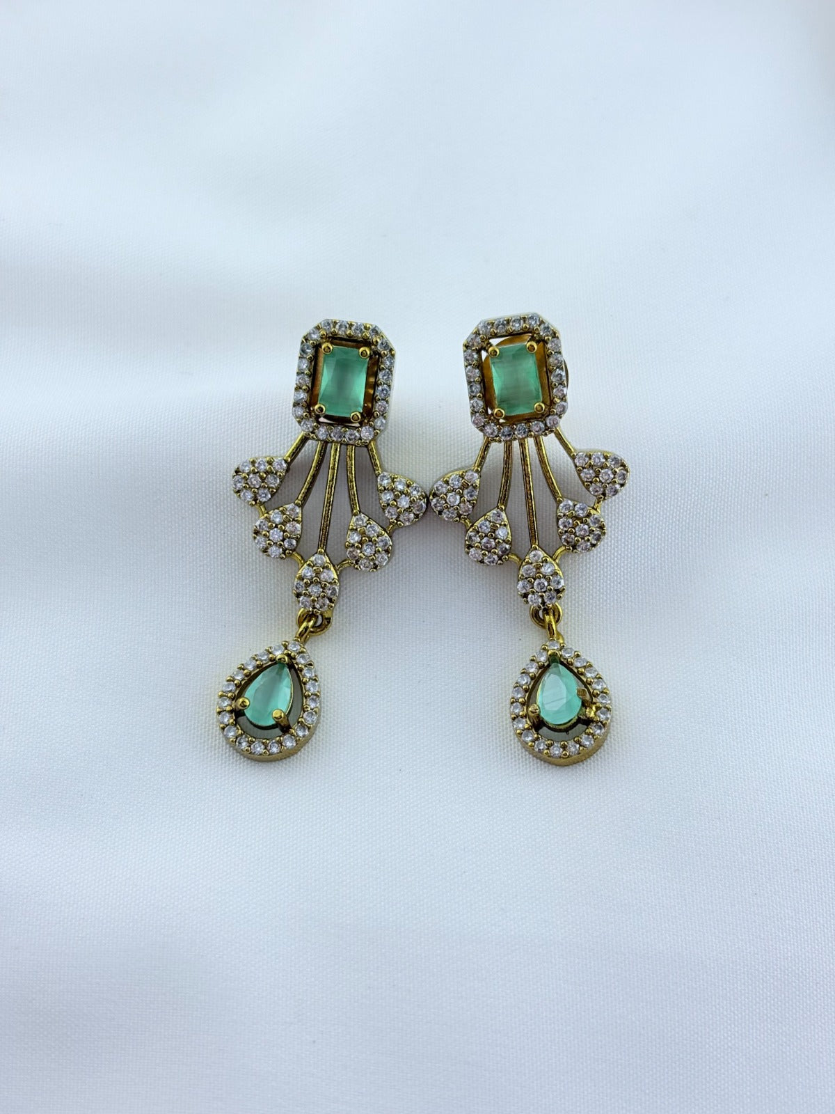 Premium hasli neckset crafted with classic AD stones - latest design with matching earrings