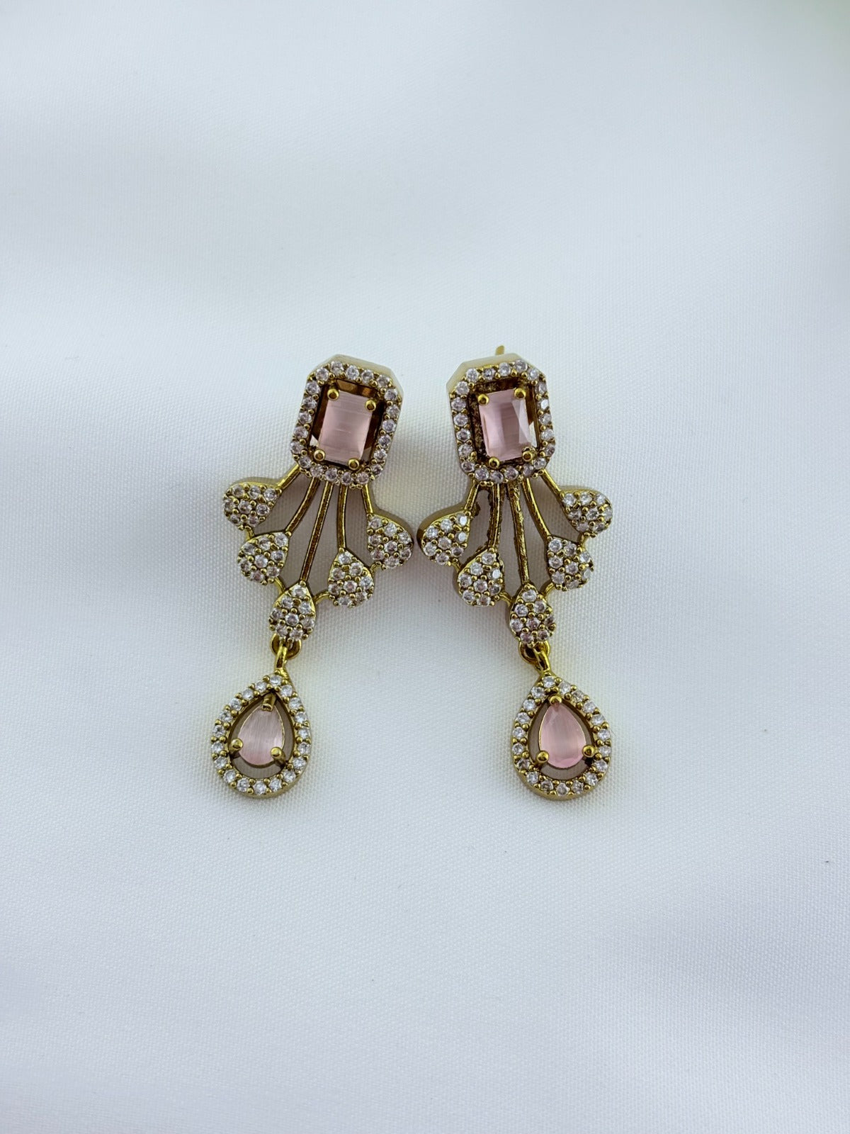 Premium hasli neckset crafted with classic AD stones - latest design with matching earrings