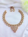 Premium matte finish AD stone neckset with matching earrings