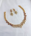 A timeless matte finish neckset crafted to add elegance and charm to your traditional look.