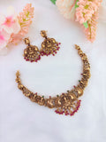 Designed with an elegant matte finish and intricate detailing, this premium necklace set brings together tradition and style