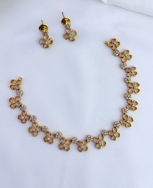 Premium neckset featuring a beautifully designed necklace paired with matching earrings