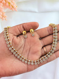 Beautifully crafted AD stone neckset in floral pattern-New collection