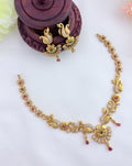 Tradition in modern elegance - Premium matte finish neckset with matching earrings