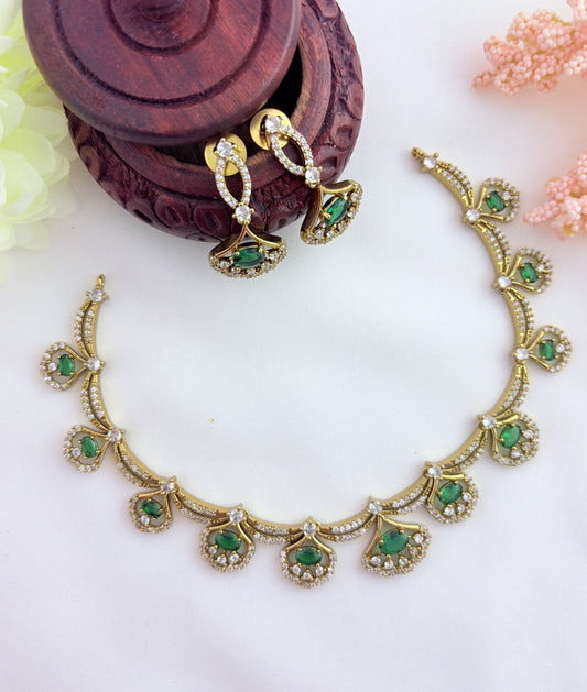 Style in modern elegance - Premium matte finish neckset with matching earrings