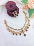 A perfect blend of elegance and tradition - Premium matte finish CZ neckset with matching earrings