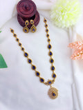 Premium matte finish jothika inspired haram set with matching earrings