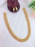 Traditional mango pattern haram adorned with AD stones and pearls