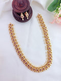 Traditional mango pattern haram adorned with AD stones and pearls