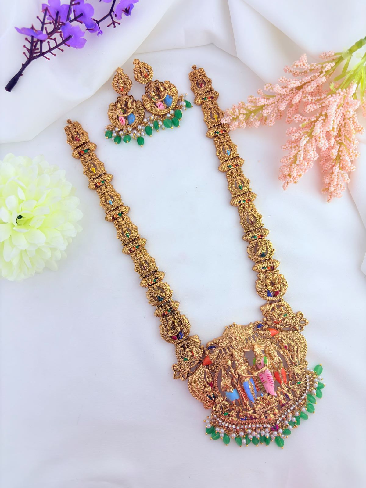 Traditional srinivasa kalyanam haram replica designed with matte finish