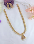 Premium matte finish haram adorned with AD stones and pearls