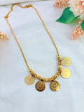 Elegant Lakshmi coin neckset with a rich traditional appeal