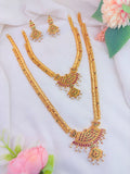 Premium microgold finish combo set adorned with pearls