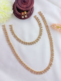 Beautifully crafted AD stone combo set in floral pattern-New collection