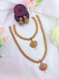 Premium matte finish lakshmi pendant combo beautifully crafted with AD stones