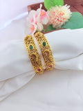 Traditional peacock design premium matte finish bangles