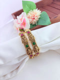 Beautifully crafted matte finish lakshmi bangles adorned with traditional detailing