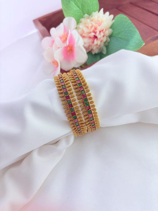 Graceful AD stone bangles designed to complement both traditional and contemporary outfits