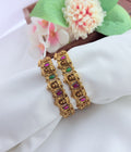 Gracefully designed matte finish lakshmi bangles that add elegance and cultural charm to every outfit