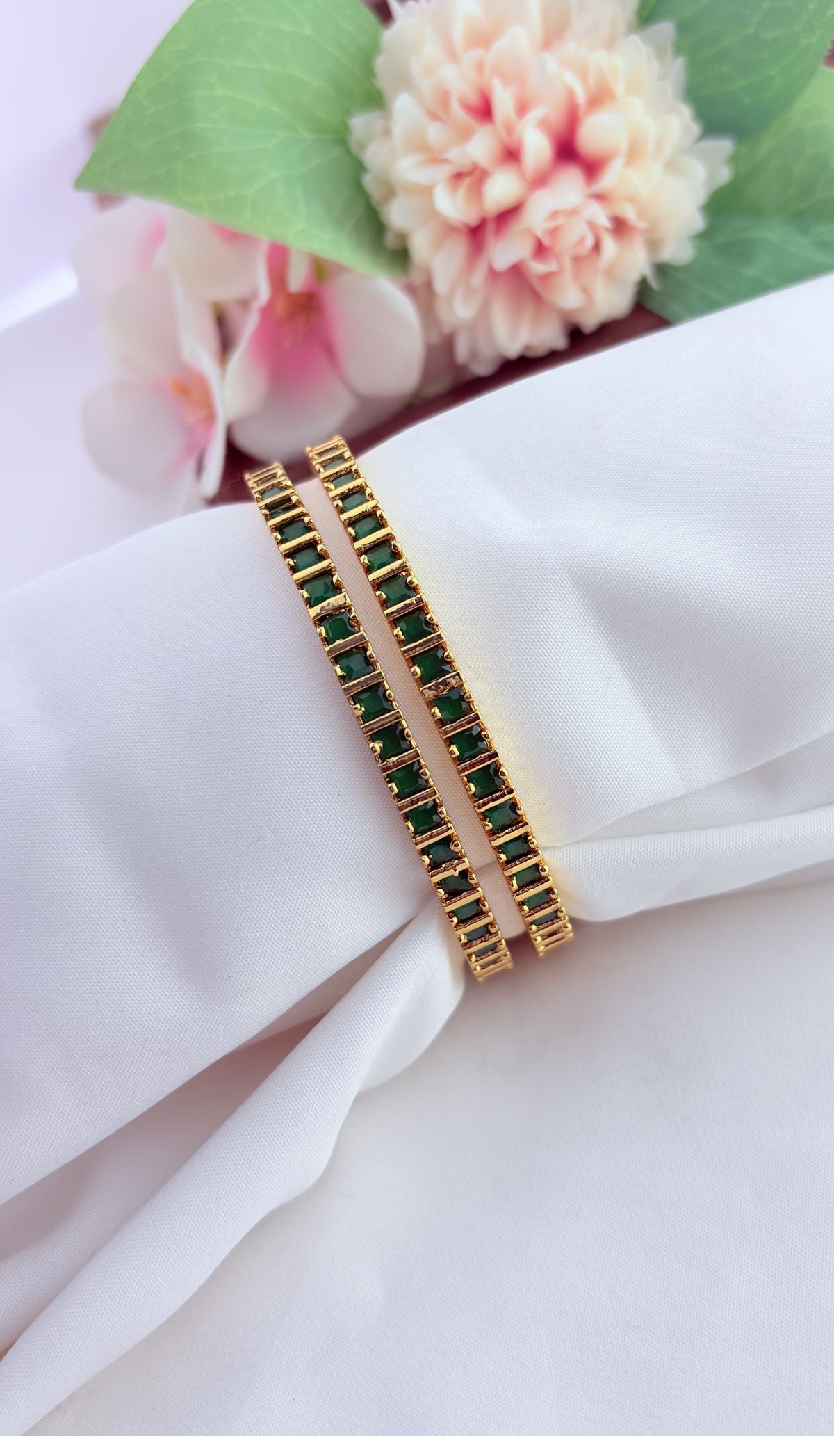 Premium matte finish AD stone bangle