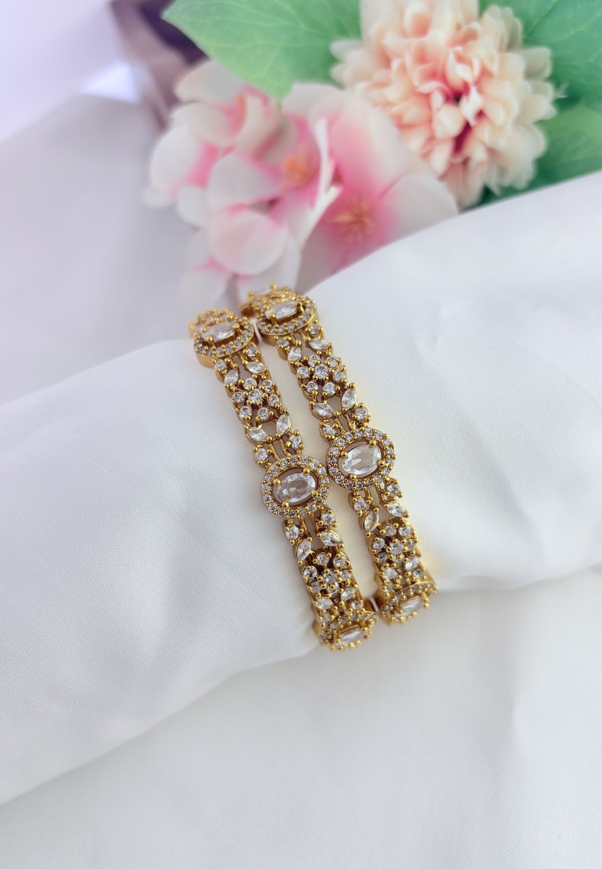 Premium matte finish AD stone bangles
