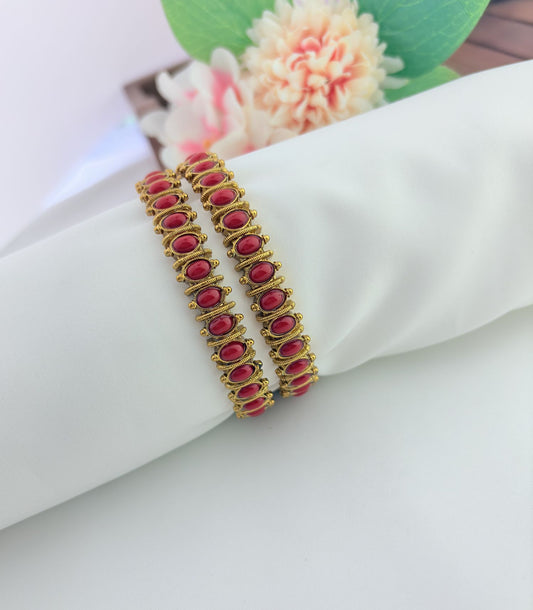 Traditional matte finish bangle with Fine detailing for a premium ethnic look