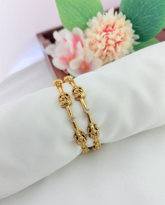 Traditional lakshmi motif bangles perfect for weddings, festivals & special occasions