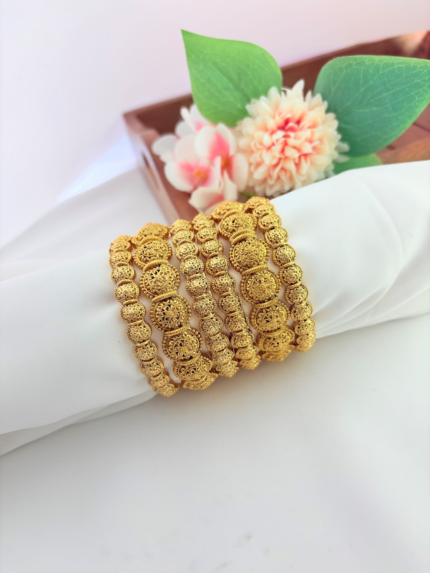 Elegant matte finish  bangle crafted to elevate your traditional style