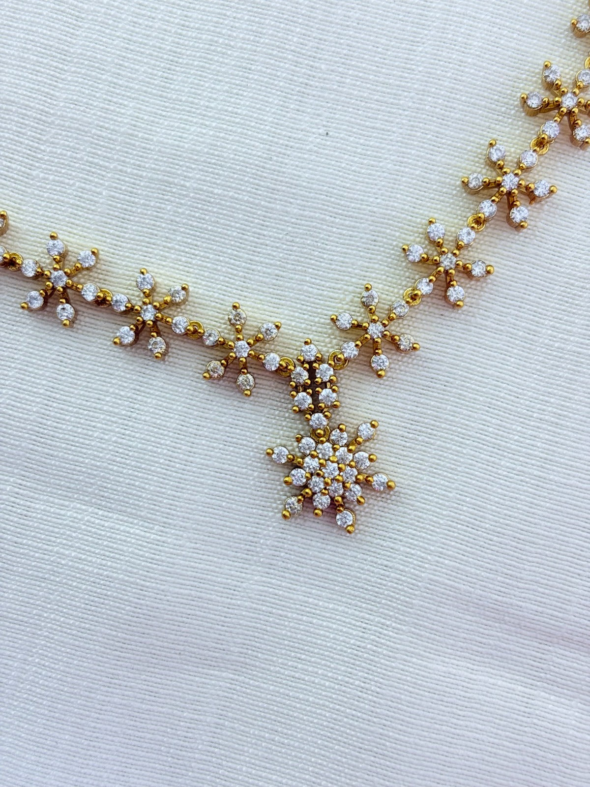 Premium matte finish floral pattern AD stone Combo wtih drops