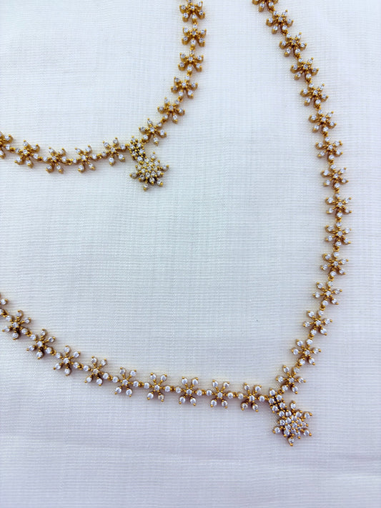 Premium matte finish floral pattern AD stone Combo wtih drops