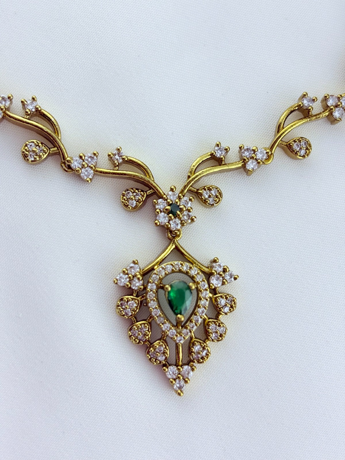 Timeless AD necklace crafted in premium matte texture with matching earrings