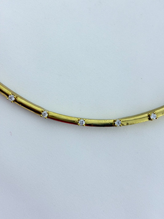 Premium matte finish neckset and matching studs adorned with AD stones