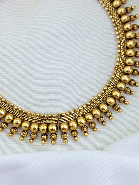 Beautifully crafted  matte finish necklace with  with matching earrings